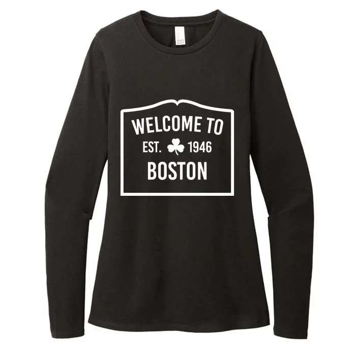 Celtics Welcome To Boston Est 1946 Womens CVC Long Sleeve Shirt