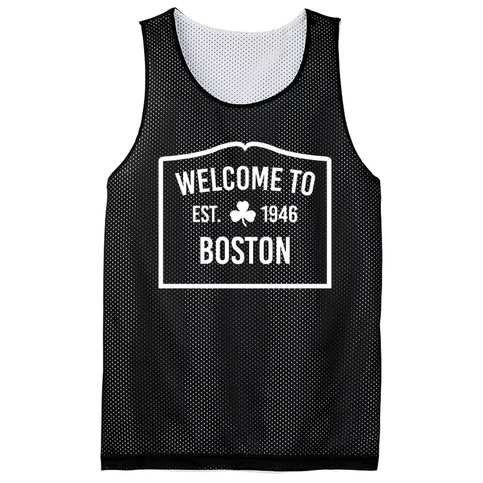 Celtics Welcome To Boston Est 1946 Mesh Reversible Basketball Jersey Tank