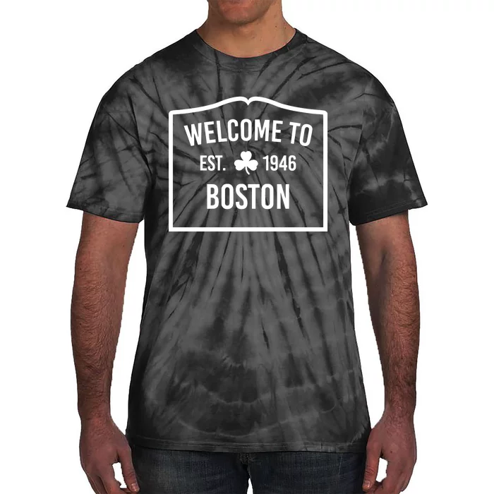 Celtics Welcome To Boston Est 1946 Tie-Dye T-Shirt