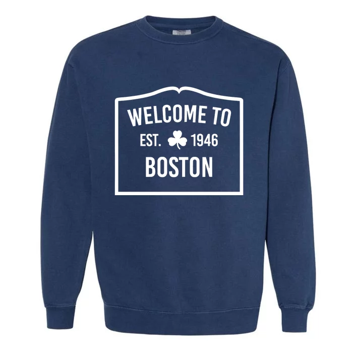 Celtics Welcome To Boston Est 1946 Garment-Dyed Sweatshirt