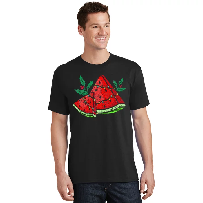 Christmas Watermelon Tropical Summer Christmas In July T-Shirt