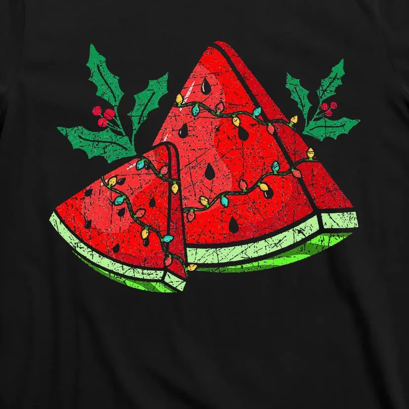 Christmas Watermelon Tropical Summer Christmas In July T-Shirt