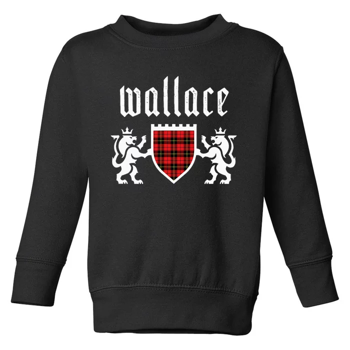 Clan Wallace Tartan Scottish Plaid Wallace Family Toddler Sweatshirt