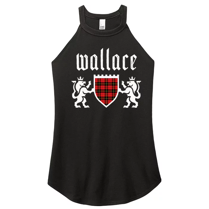 Clan Wallace Tartan Scottish Plaid Wallace Family Women’s Perfect Tri Rocker Tank