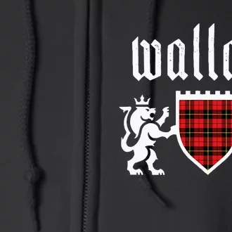 Clan Wallace Tartan Scottish Plaid Wallace Family Full Zip Hoodie