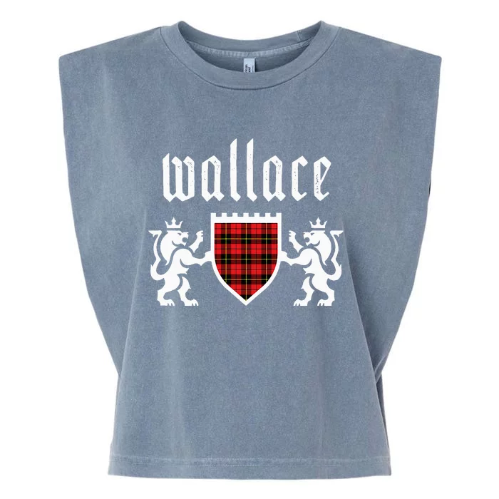 Clan Wallace Tartan Scottish Plaid Wallace Family Garment-Dyed Women's Muscle Tee