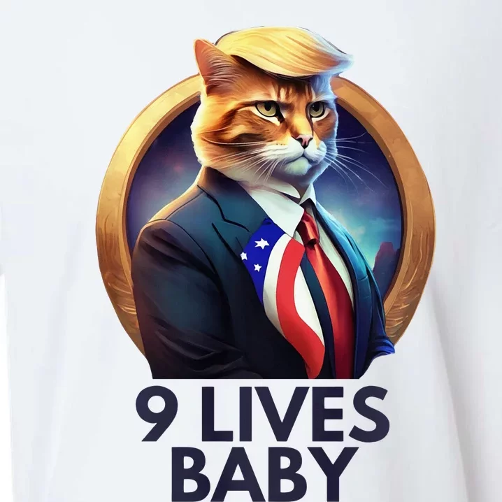 Cat With Trump Hair Nine Lives Baby Sueded Cloud Jersey T-Shirt