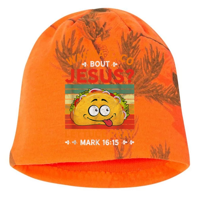 Cute Wanna Taco Bout Jesus Christian Mexican Kati - Camo Knit Beanie