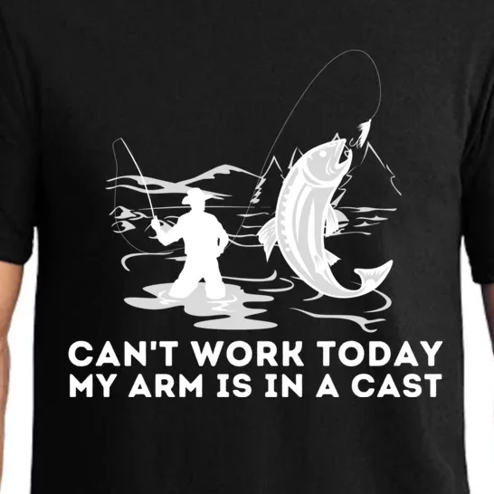 CanT Work Today My Arm Is In A Cast Fly Fishing Fisherman Pajama Set