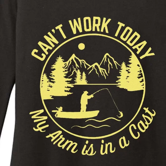 CanT Work Today My Arm Is In A Cast Funny Fishing Womens CVC Long Sleeve Shirt