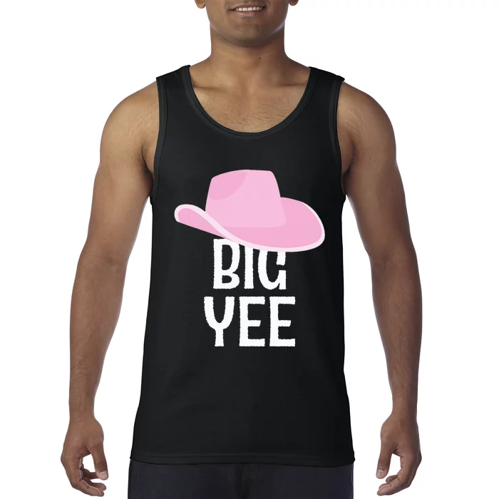 Country Western Theme Reveal Big Yee Cowgirl Hat Tank Top