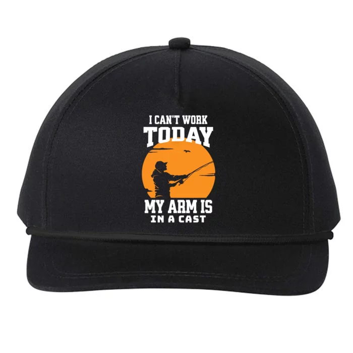 Cant Work Today Fishing Gifts For Men Fisherman Dad Snapback Five-Panel Rope Hat