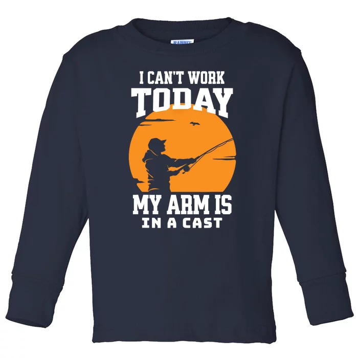 Cant Work Today Fishing Gifts For Men Fisherman Dad Toddler Long Sleeve Shirt