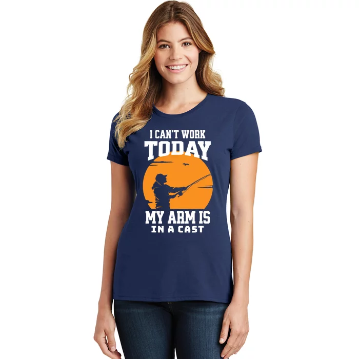 Cant Work Today Fishing Gifts For Men Fisherman Dad Women's T-Shirt