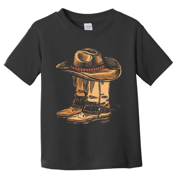 Country Western Texas Horseback Gift Cow Toddler T-Shirt