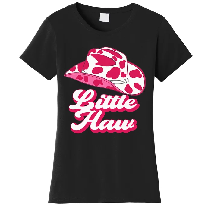 Country Western Theme Sorority Reveal Little Haw Cow Hat Women's T-Shirt