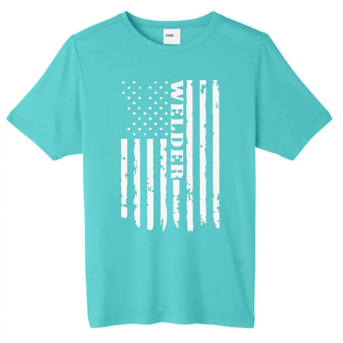 Cool Welding US Flag Art For Welder Welding ChromaSoft Performance T-Shirt