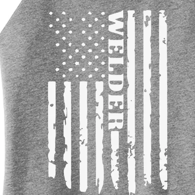 Cool Welding US Flag Art For Welder Welding Women’s Perfect Tri Rocker Tank