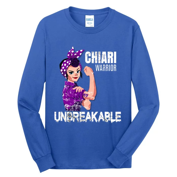 Chiari Warrior Unbreakable Awareness Cool Gift Tall Long Sleeve T-Shirt