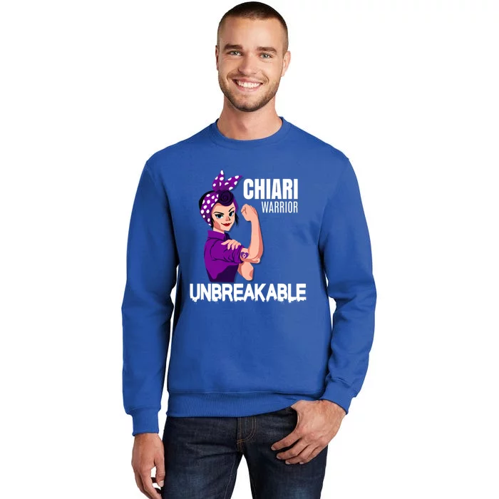 Chiari Warrior Unbreakable Awareness Cute Gift Tall Sweatshirt