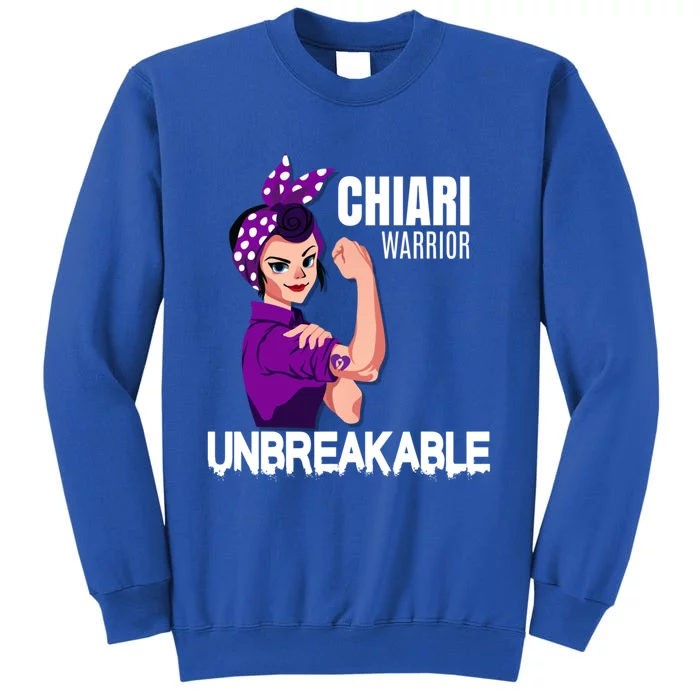 Chiari Warrior Unbreakable Awareness Cute Gift Tall Sweatshirt