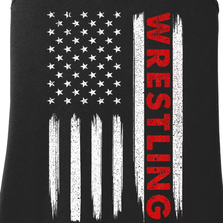 Cool Wrestling USA Design For Men Women Wrestling Coach Ladies Essential Tank