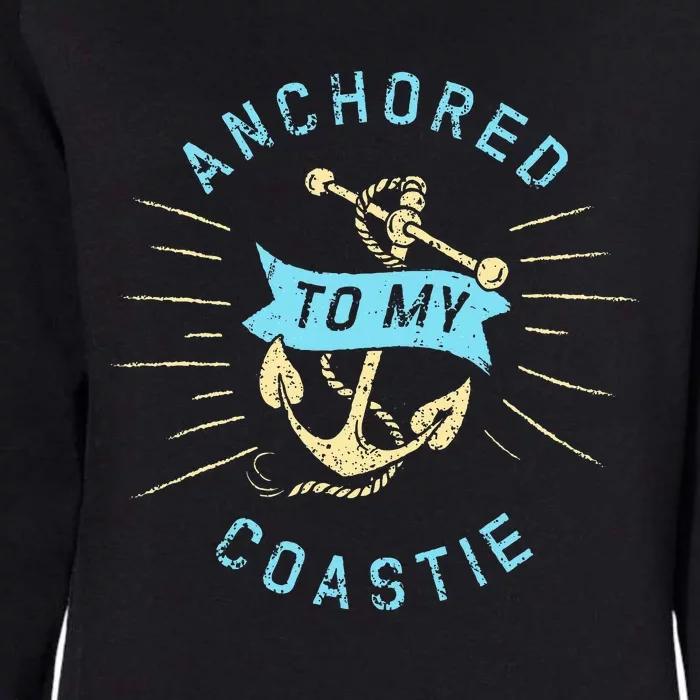 Coastie Wife Us Coast Guard Uscg Anchored To Womens California Wash Sweatshirt