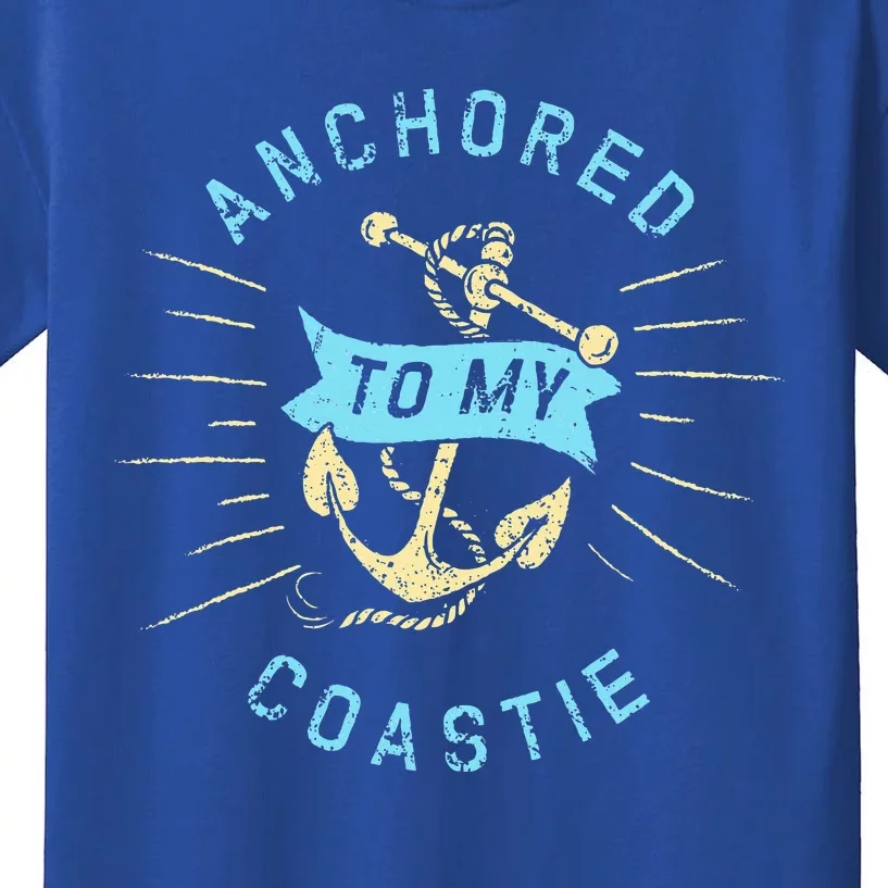 Coastie Wife Us Coast Guard Uscg Anchored To Kids T-Shirt