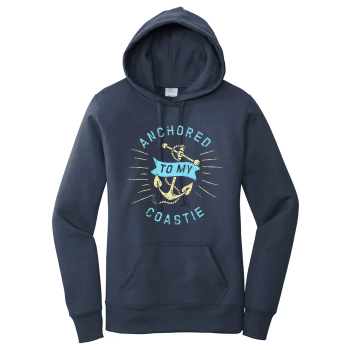 Coastie Wife Us Coast Guard Uscg Anchored To Women's Pullover Hoodie