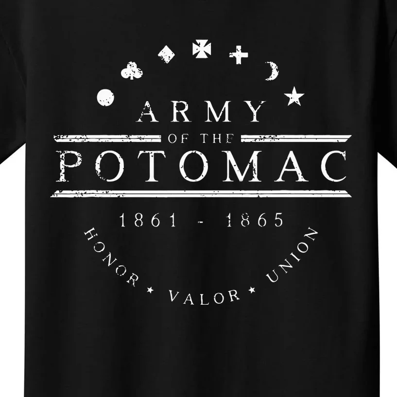 Civil War Union Army Of The Potomac Kids T-Shirt