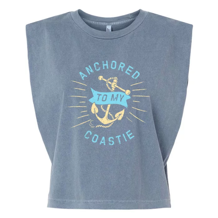 Coastie Wife Us Coast Guard Uscg Gift Anchored To Cool Gift Garment-Dyed Women's Muscle Tee