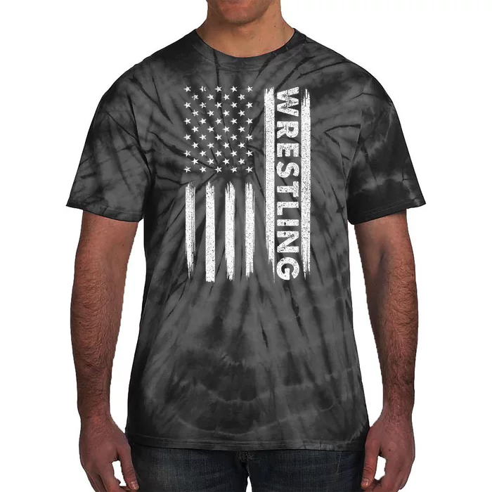 Cool Wrestling Usa Design Wrestling Coach Tie-Dye T-Shirt