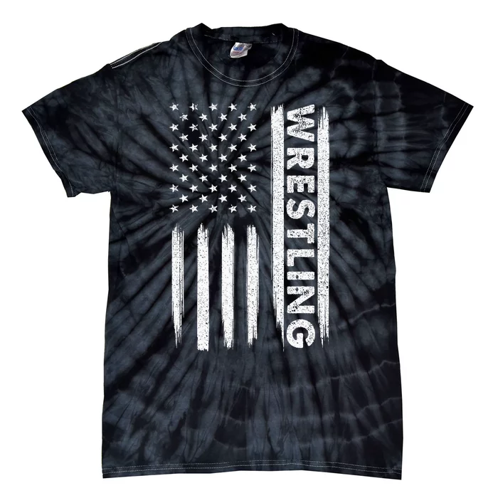 Cool Wrestling Usa Design Wrestling Coach Tie-Dye T-Shirt