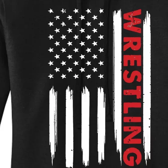 Cool Wrestling USA Design For Wrestling Coach Women's Pullover Hoodie