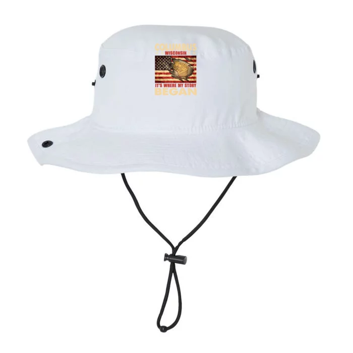 Columbus Wisconsin Usa Flag Independence Day Gift Legacy Cool Fit Booney Bucket Hat