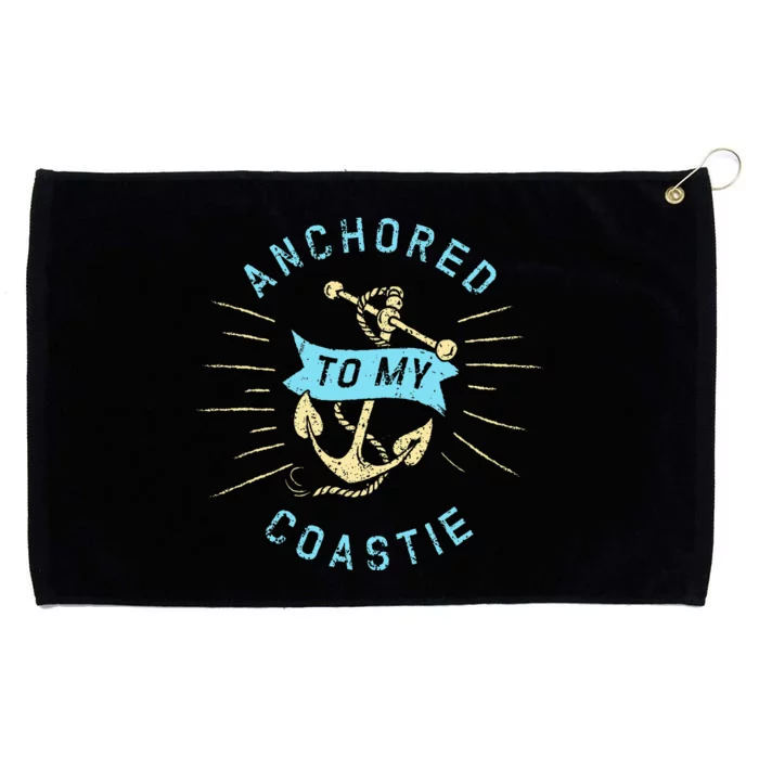 Coastie Wife Us Coast Guard Uscg Anchored To Grommeted Golf Towel