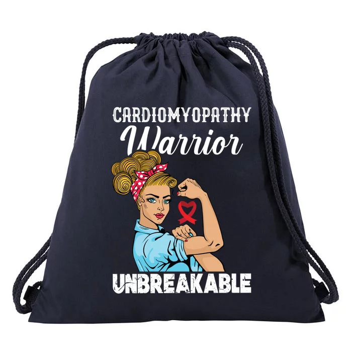 Cardiomyopathy Warrior Unbreakable Gift Drawstring Bag