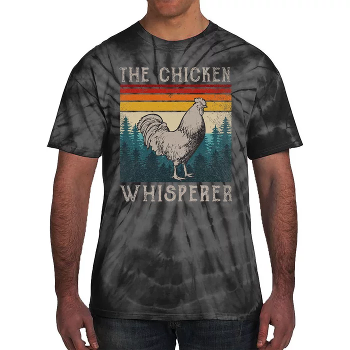 Chicken Whisperer Vintage Retro Chicken Farmer Tie-Dye T-Shirt