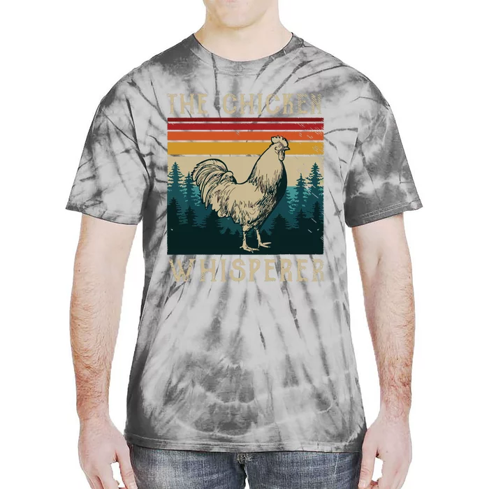 Chicken Whisperer Vintage Retro Chicken Farmer Tie-Dye T-Shirt