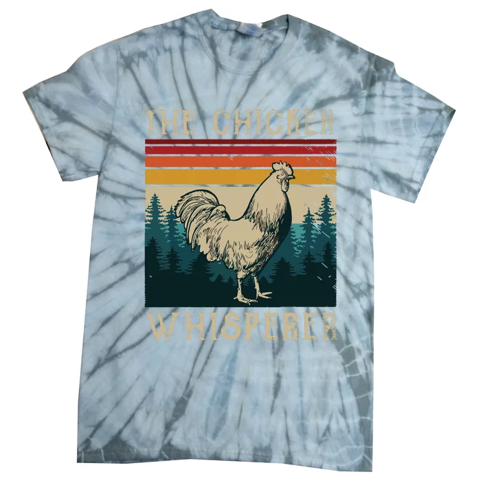 Chicken Whisperer Vintage Retro Chicken Farmer Tie-Dye T-Shirt