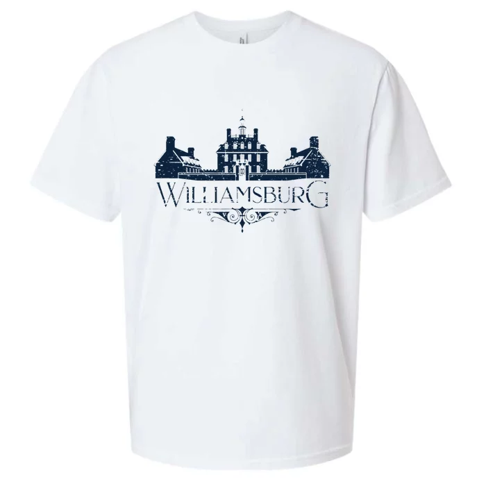 Colonial Williamsburg Virginia Vintage Distressed Style Sueded Cloud Jersey T-Shirt