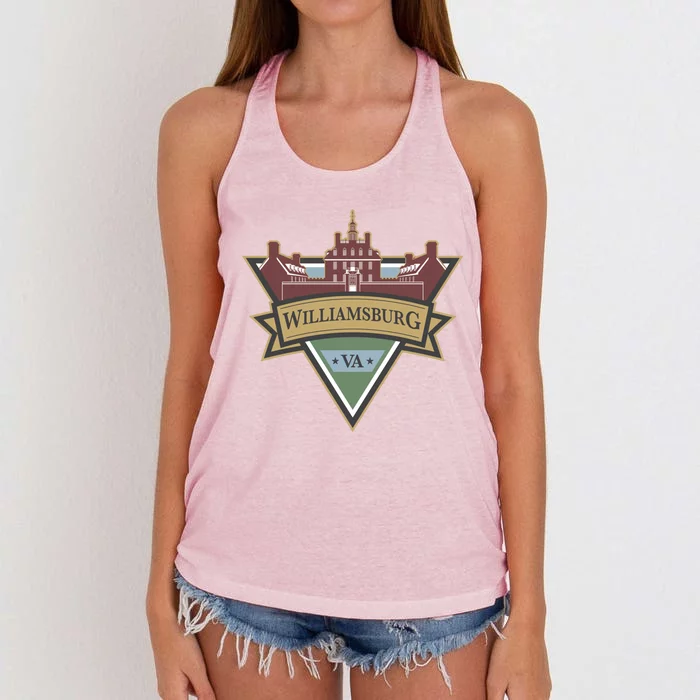 Colonial Williamsburg Va 1632 Cute Gift Women's Knotted Racerback Tank