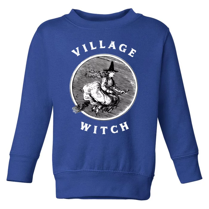 Cute Witchy Vintage Style Village Witch Halloween Gift Meaningful Gift Toddler Sweatshirt