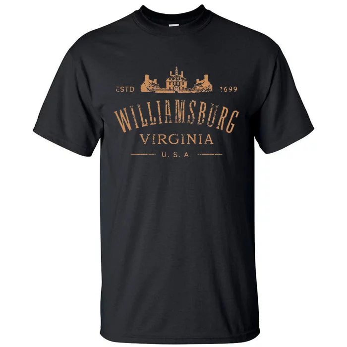 Colonial Williamsburg Virginia Vintage Distressed Style Tall T-Shirt