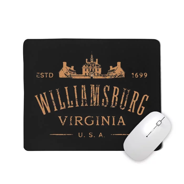 Colonial Williamsburg Virginia Vintage Distressed Style Mousepad