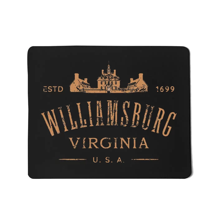 Colonial Williamsburg Virginia Vintage Distressed Style Mousepad