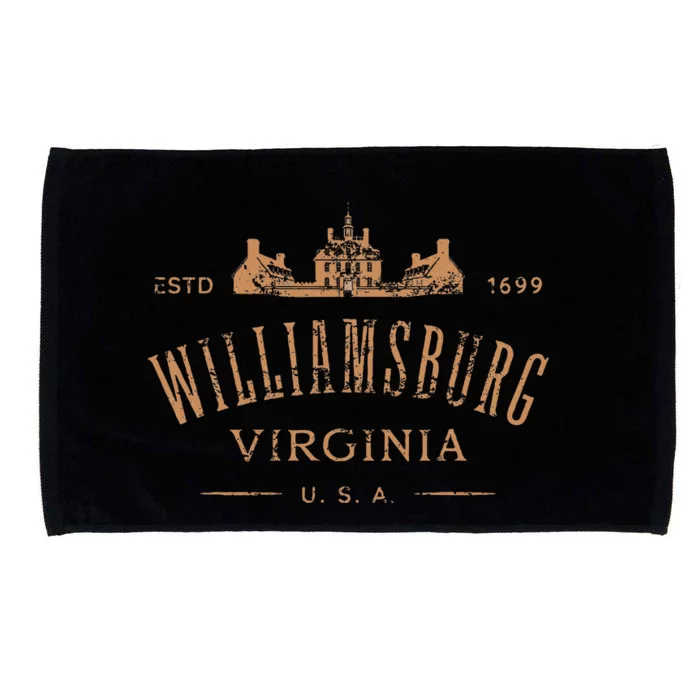 Colonial Williamsburg Virginia Vintage Distressed Style Microfiber Hand Towel