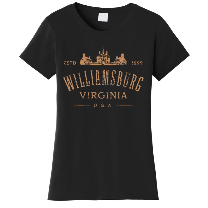 Colonial Williamsburg Virginia Vintage Distressed Style Women's T-Shirt