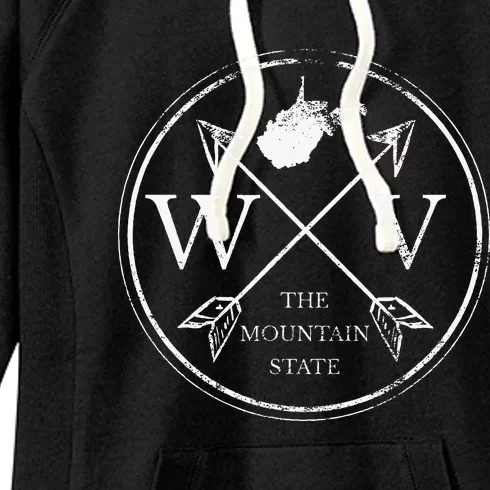 Cute West Virginia WV The Mountain State Women's Fleece Hoodie