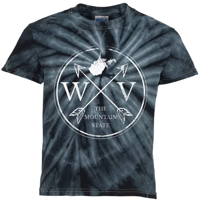 Cute West Virginia WV The Mountain State Kids Tie-Dye T-Shirt